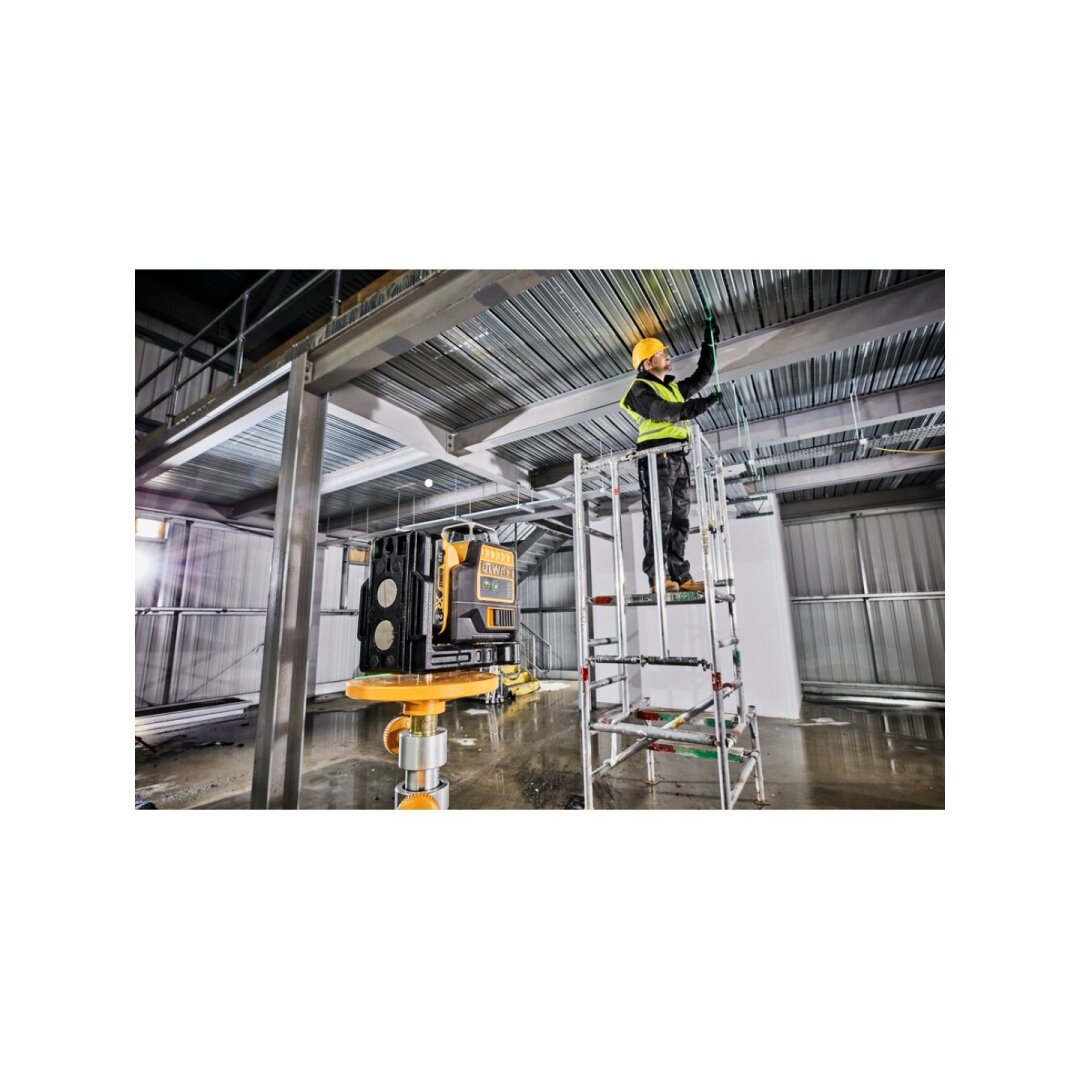 Lazerinis nivelyras (žalias) 12V 2x360 spinduliai (komplekte 2AH baterija) DCE0811D1G-QW DeWALT 1