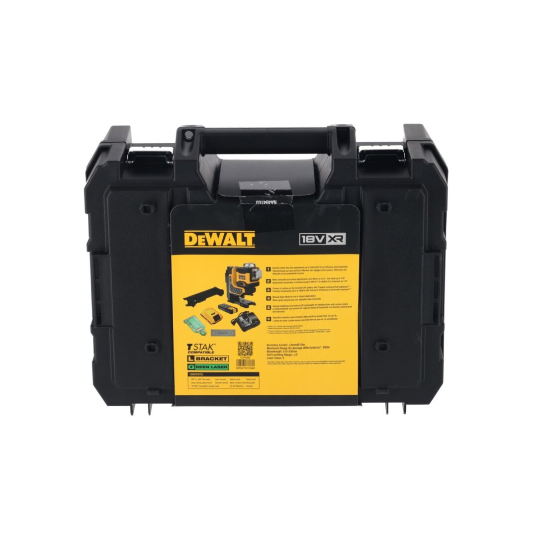 Lazerinis nivelyras (žalias) + lazerio gaudyklė 18V 3x360 spinduliai (be akumuliatoriaus 2Ah ir pakrovėjo) DCLE34035B-XJ DeWALT 1 Lazerinis nivelyras (žalias) + lazerio gaudyklė 18V 3x360 spinduliai (be akumuliatoriaus 2Ah ir pakrovėjo) DCLE34035B-XJ DeWALT 1
