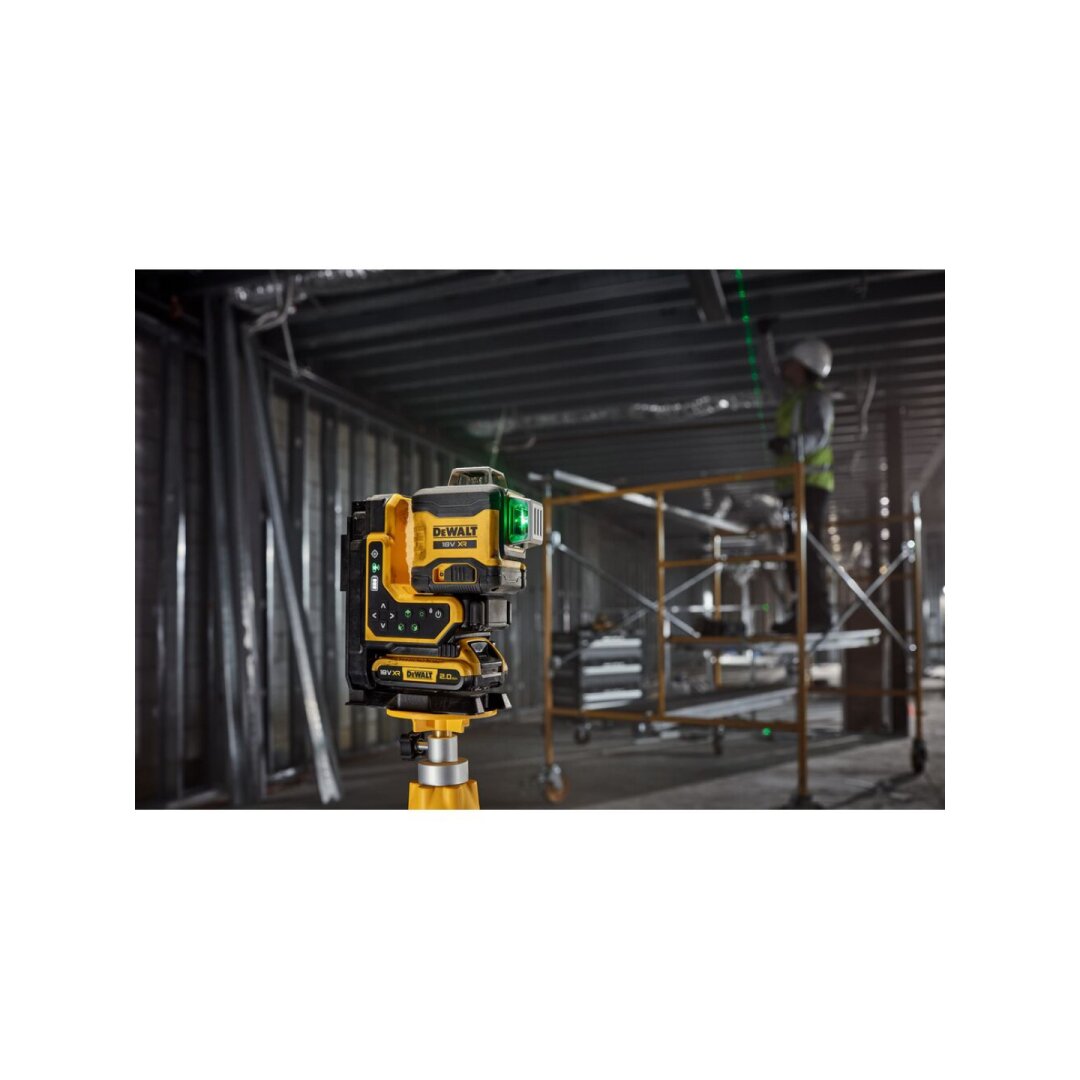 Lazerinis nivelyras (žalias) + lazerio gaudyklė 18V 3x360 spinduliai (be akumuliatoriaus 2Ah ir pakrovėjo) DCLE34035B-XJ DeWALT 3
