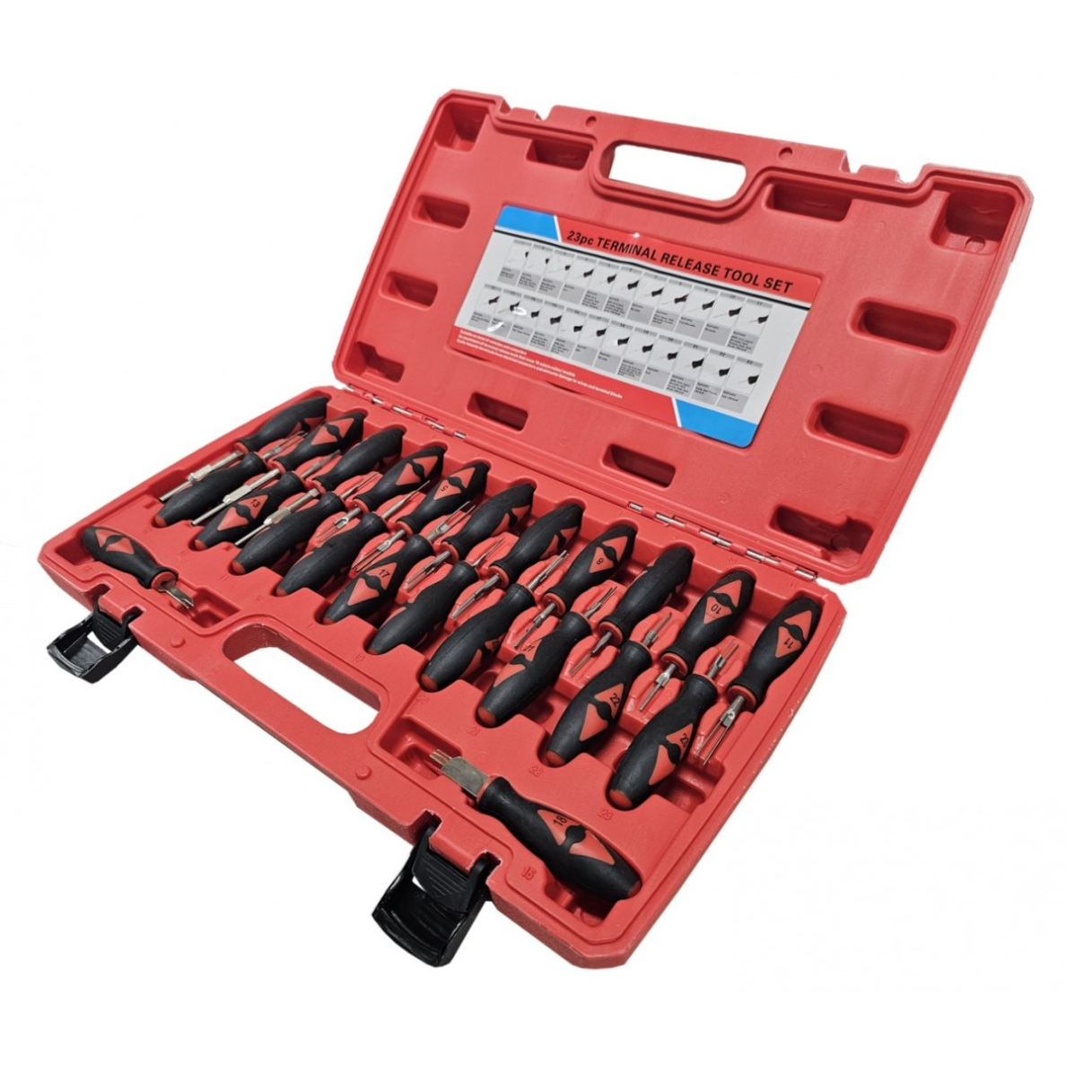 Laidų įrankių rinkinys | aušinimo jutikliams / laidynams / gnybtų blokams | 23 vnt. (TTS23) Laidų įrankių rinkinys | aušinimo jutikliams / laidynams / gnybtų blokams | 23 vnt. (TTS23)