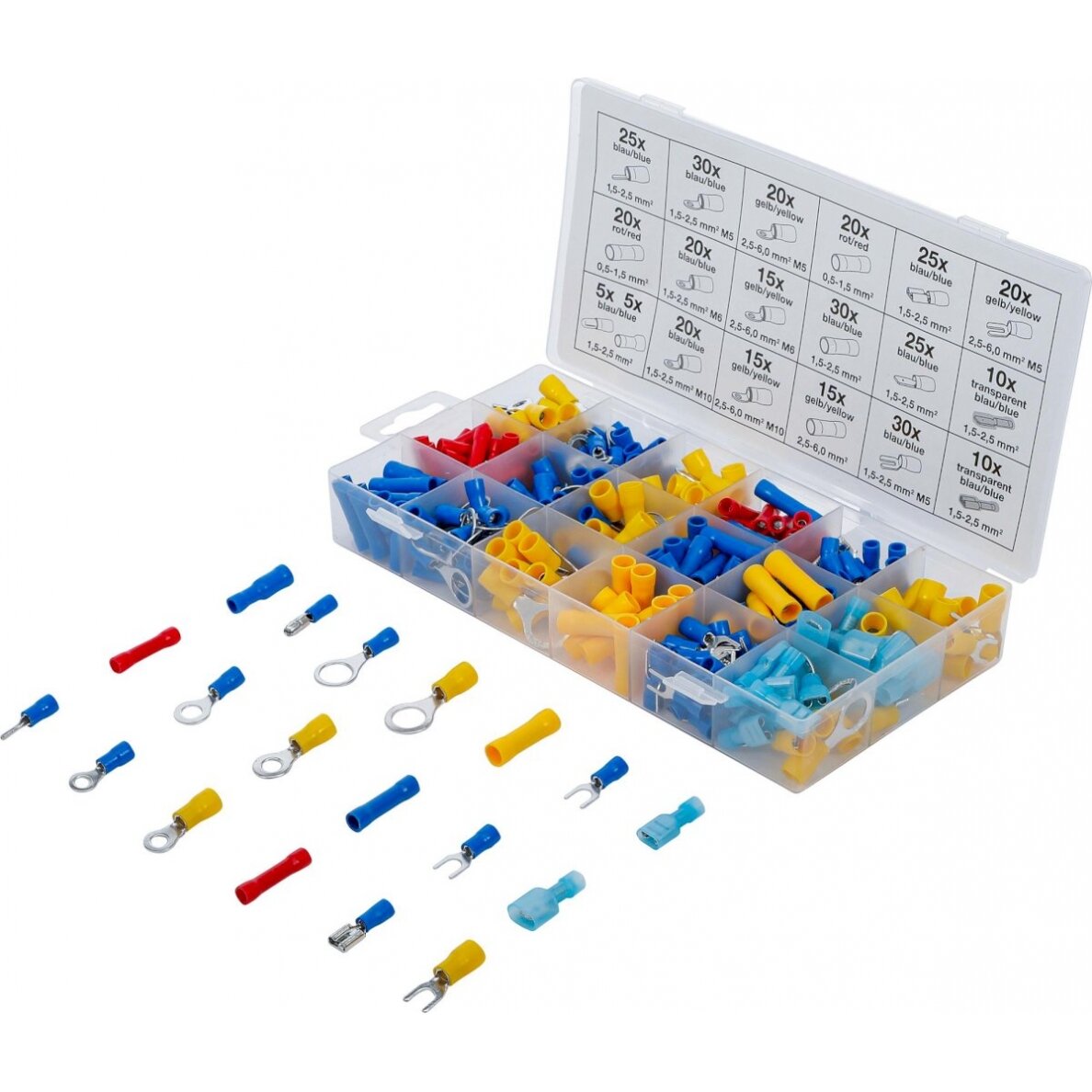 Laidų jungčių asortimentas | 360 vnt. (14110) Laidų jungčių asortimentas | 360 vnt. (14110)