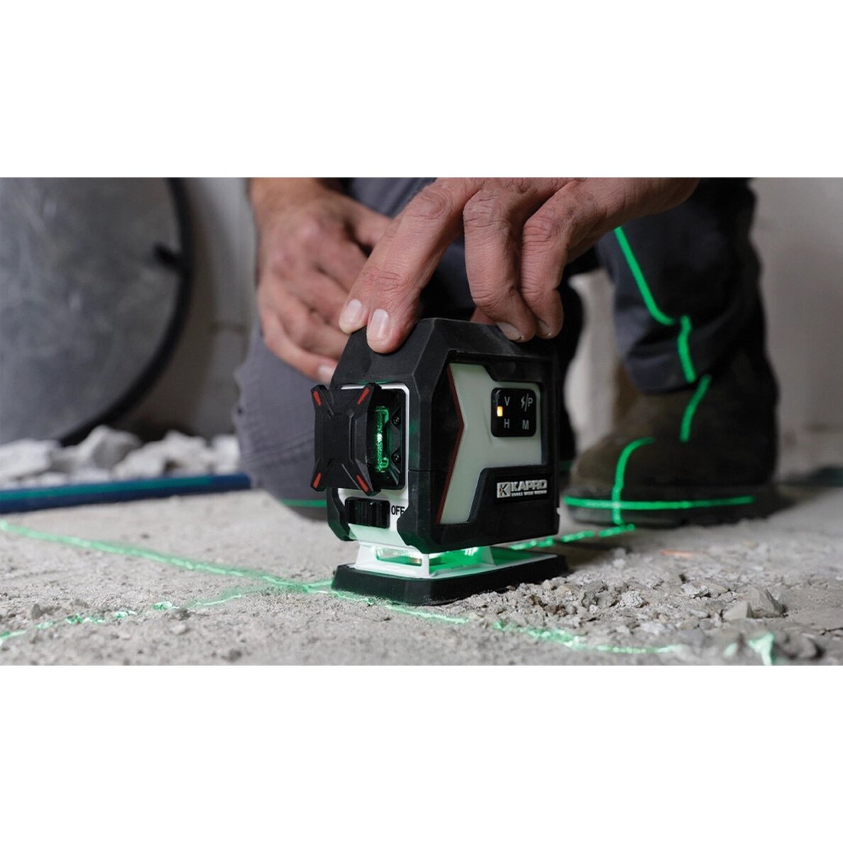 Kryžminis lazerinis nivelyras Kapro 933G Nucleo mini 3D 2 Kryžminis lazerinis nivelyras Kapro 933G Nucleo mini 3D 2