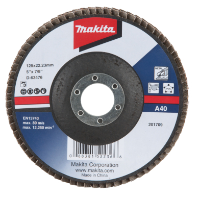 Lapeliniai diskai Makita D-63482-10 Economy type, 125x22.23 A60, metalui (10 vnt.) Lapeliniai diskai Makita D-63482-10 Economy type, 125x22.23 A60, metalui (10 vnt.)