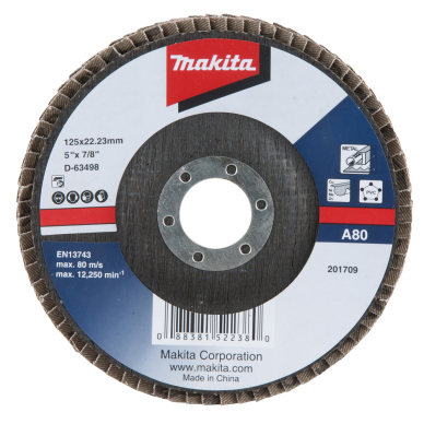 Lapeliniai diskai Makita D-63498-10 Economy type, 125x22.23 A80, metalui (10 vnt.) Lapeliniai diskai Makita D-63498-10 Economy type, 125x22.23 A80, metalui (10 vnt.)