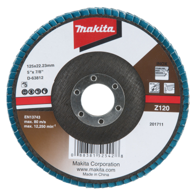 Lapeliniai diskai Makita D-63812 Economy type, 125x22.23, Z120, metalui, RST Lapeliniai diskai Makita D-63812 Economy type, 125x22.23, Z120, metalui, RST