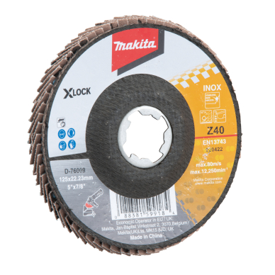 Lapeliniai diskai Makita D-76009, X-Lock, 125 mm, Z40 3 Lapeliniai diskai Makita D-76009, X-Lock, 125 mm, Z40 3