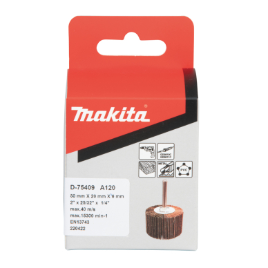 Lapelinis šlifavimo antgalis Makita D-75409, Ø50 x 20 mm, A120 2 Lapelinis šlifavimo antgalis Makita D-75409, Ø50 x 20 mm, A120 2