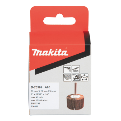 Lapelinis šlifavimo antgalis Makita D-75384, Ø50 x 20 mm, A60 2 Lapelinis šlifavimo antgalis Makita D-75384, Ø50 x 20 mm, A60 2