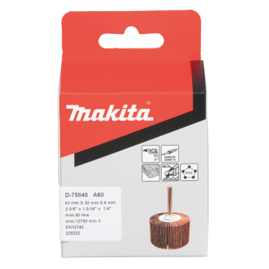 Lapelinis šlifavimo antgalis Makita D-75845, Ø60 x 30 mm, A60 2 Lapelinis šlifavimo antgalis Makita D-75845, Ø60 x 30 mm, A60 2