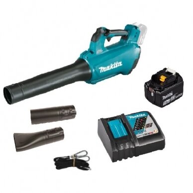 Lapų pūstuvas Makita DUB184RG, 18 V, 6.0 Ah + du antgaliai ir diržas Lapų pūstuvas Makita DUB184RG, 18 V, 6.0 Ah + du antgaliai ir diržas