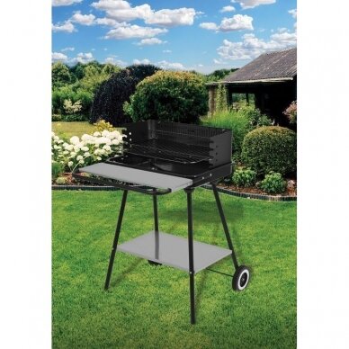 Lauko kepsninė, grilis Lund 99582, grotelės su priekine lentyna, 54X35 cm 2 Lauko kepsninė, grilis Lund 99582, grotelės su priekine lentyna, 54X35 cm 2