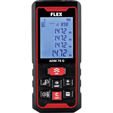 Lazerinis atstumo matuoklis FLEX ADM 70 G 2 Lazerinis atstumo matuoklis FLEX ADM 70 G 2