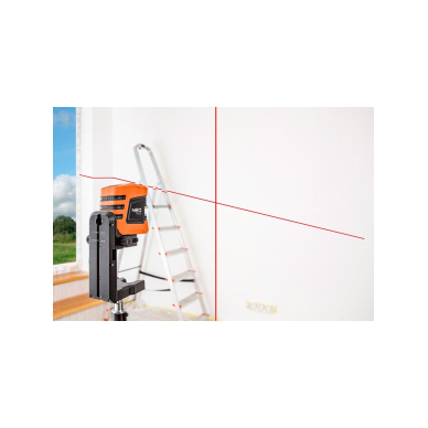 Lazerinis matuoklis cross line 15 m su magnetiniu laikikliu 1