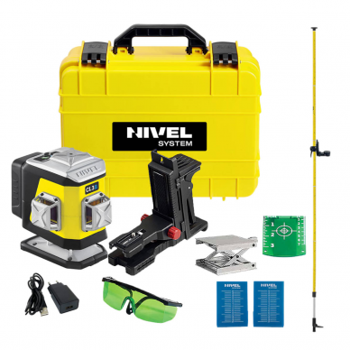 Lazerinis nivelyras Nivel System CL3B komplektas su atramine gaire LP-36 Lazerinis nivelyras Nivel System CL3B komplektas su atramine gaire LP-36