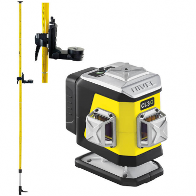 Lazerinis nivelyras Nivel System CL3G komplektas su atramine gaire LP-36 1 Lazerinis nivelyras Nivel System CL3G komplektas su atramine gaire LP-36 1