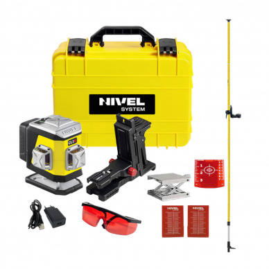 Lazerinis nivelyras Nivel System CL3R komplektas su atramine gaire LP-36 Lazerinis nivelyras Nivel System CL3R komplektas su atramine gaire LP-36