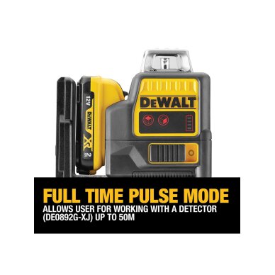 Lazerinis nivelyras (raudonas) 12V  2x360 spinduliai DCE0811D1R-QW DeWALT 1