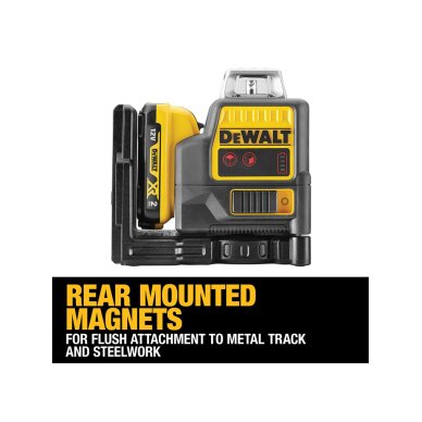 Lazerinis nivelyras (raudonas) 12V  2x360 spinduliai DCE0811D1R-QW DeWALT 4