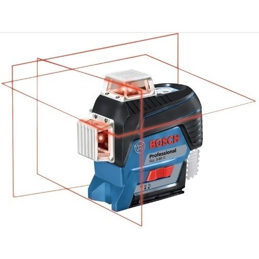 Lazerinis nivelyras Bosch GLL 3-80 C, solo 1 Lazerinis nivelyras Bosch GLL 3-80 C, solo 1