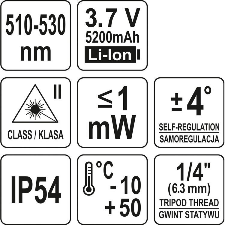 Lazerinis nivelyras Yato YT-30436, 3D žalias 5 Lazerinis nivelyras Yato YT-30436, 3D žalias 5