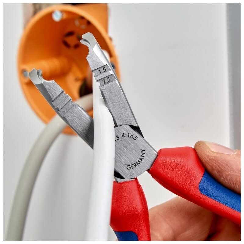 Laidų kirpimo-nužievinimo replės KNIPEX 1 Laidų kirpimo-nužievinimo replės KNIPEX 1