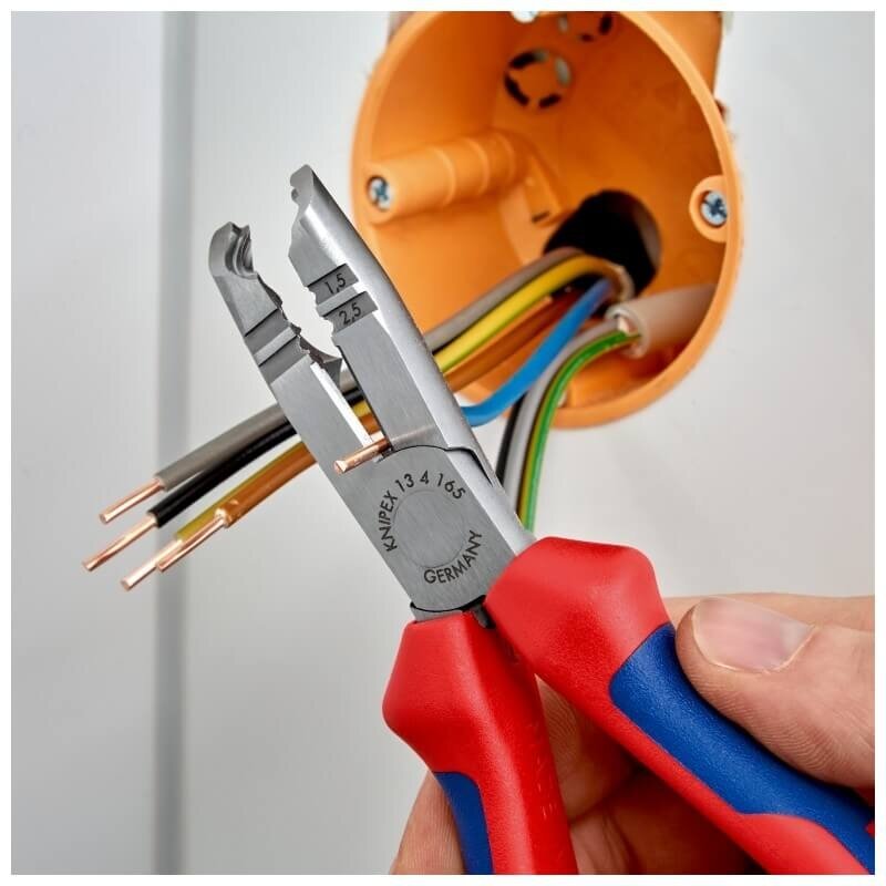 Laidų kirpimo-nužievinimo replės KNIPEX 3 Laidų kirpimo-nužievinimo replės KNIPEX 3