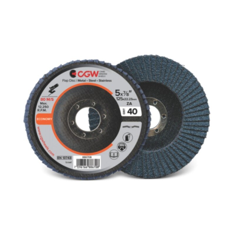 Lapelinis šlifavimo diskas CGW T-29 125x22 ZA 80