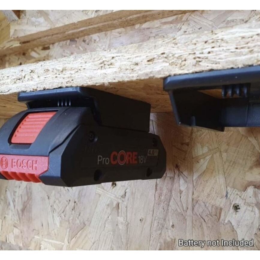 Laikikliai StealthMounts BM-BO18-BLU-6, skirti "Bosch" akumuliatoriams 18V, 6vnt. 1 Laikikliai StealthMounts BM-BO18-BLU-6, skirti "Bosch" akumuliatoriams 18V, 6vnt. 1