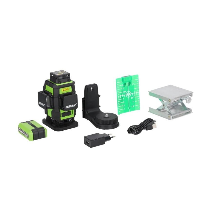 Lazerinis nivelyras DEDRA MC0908, žalias spindulys, 30m 4 Lazerinis nivelyras DEDRA MC0908, žalias spindulys, 30m 4