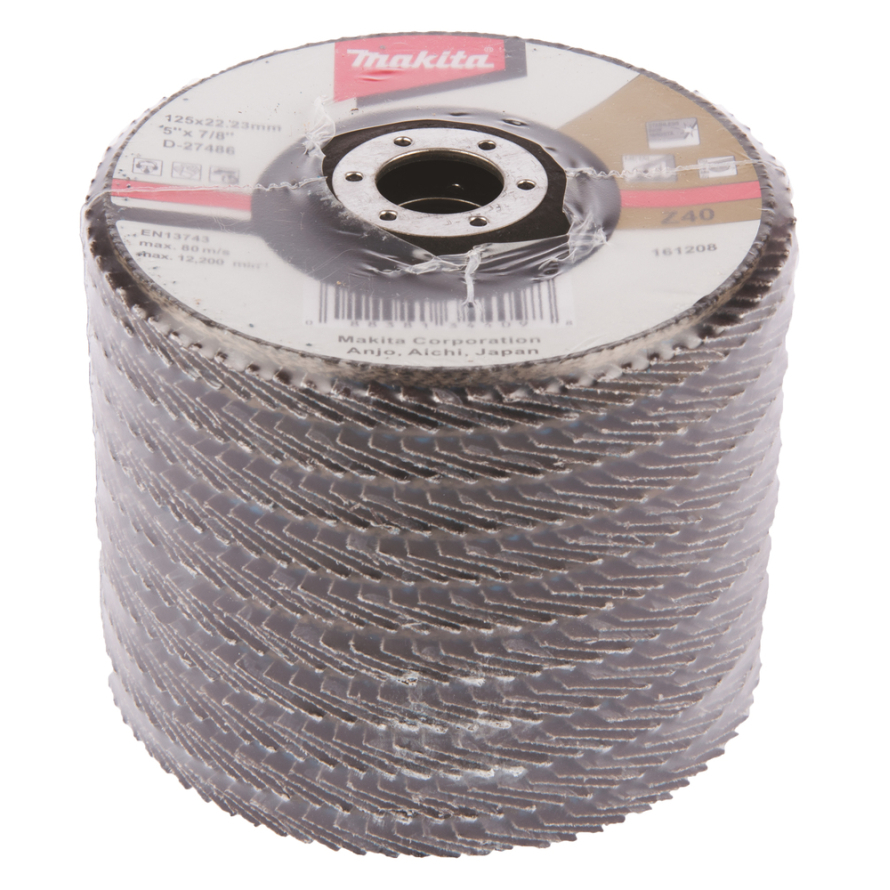 Lapeliniai diskai Makita D-27486, 125mm, K40 1 Lapeliniai diskai Makita D-27486, 125mm, K40 1