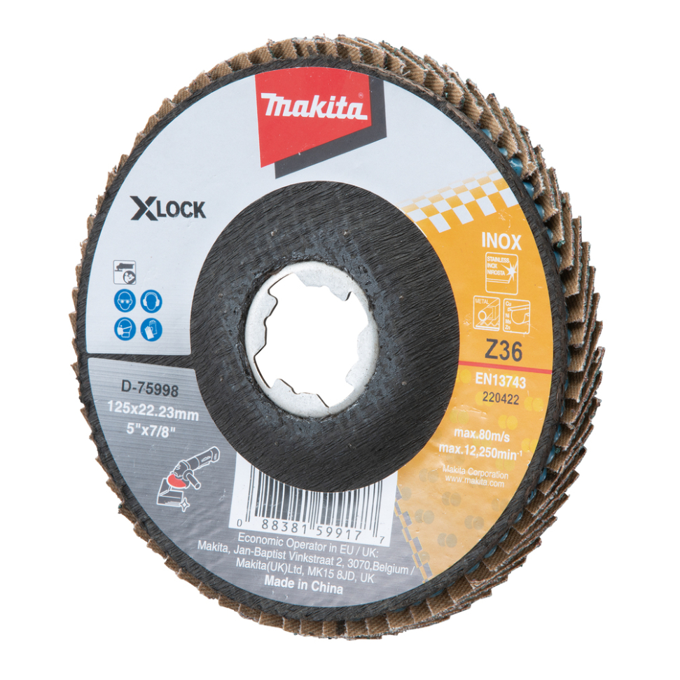 Lapeliniai diskai Makita D-75998, X-Lock, 125 mm, Z36 1 Lapeliniai diskai Makita D-75998, X-Lock, 125 mm, Z36 1