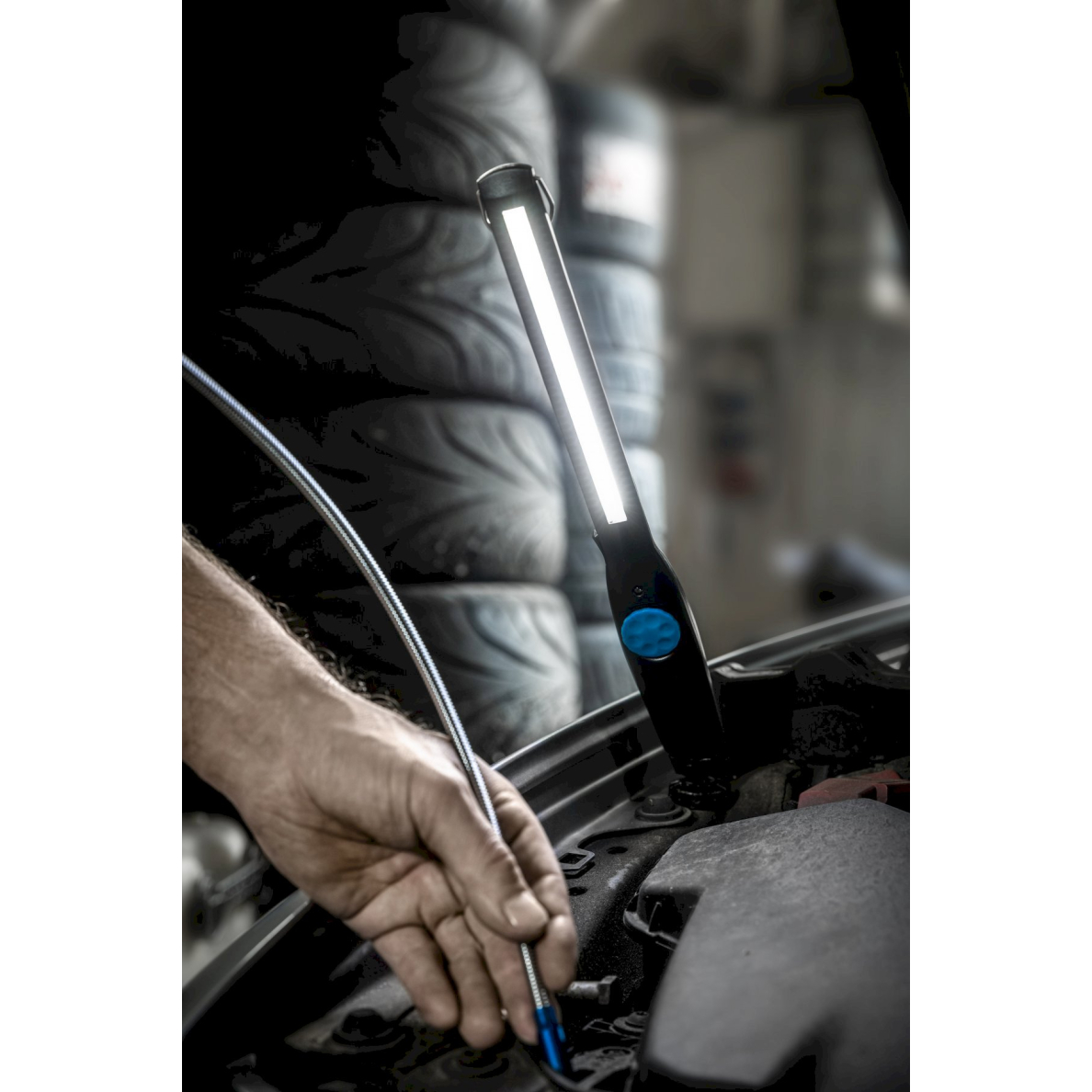 LED darbo lempa SLIM, 400 lm / įkraunama