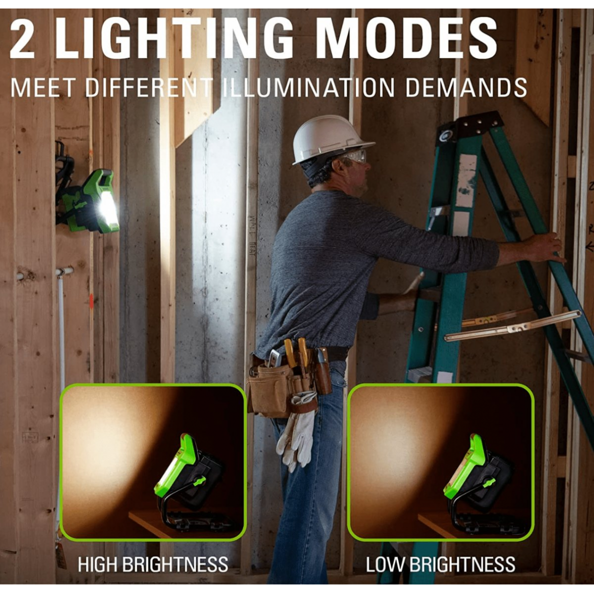 Akumuliatorinis LED šviestuvas Greenworks G24WL, 24 V, (tik įrankis) 6 Akumuliatorinis LED šviestuvas Greenworks G24WL, 24 V, (tik įrankis) 6