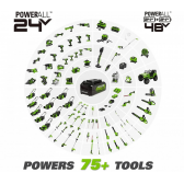Akumuliatorinis LED šviestuvas Greenworks G24WL, 24 V, (tik įrankis)
