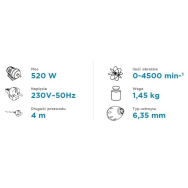 Elektrinis suktuvas GRAPHITE 58G791 (gipso kartonui)