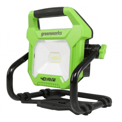 Akumuliatorinis LED šviestuvas Greenworks G40WL, 40 V, (tik įrankis) Akumuliatorinis LED šviestuvas Greenworks G40WL, 40 V, (tik įrankis)
