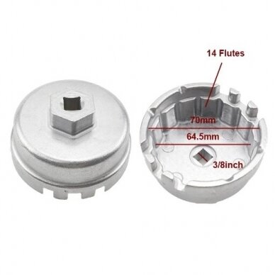 Lėkštelė tepalo filtrui | 14-kampų | Ø 64.5 mm | Toyota (OFW-65) 1