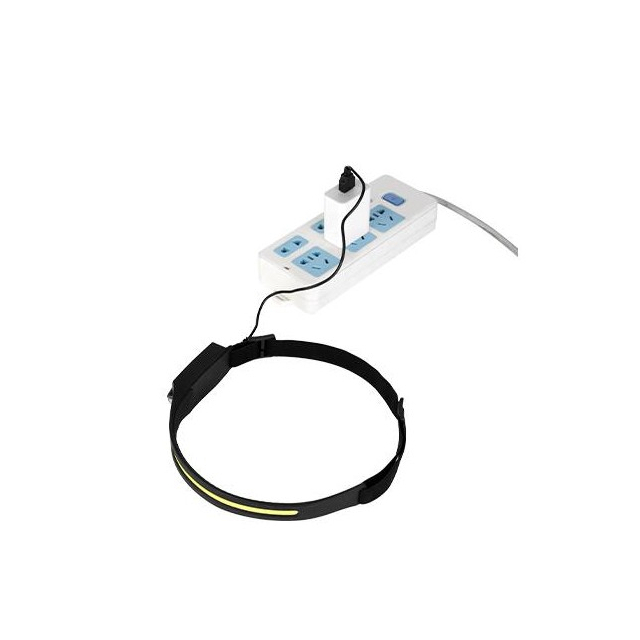 LED galvos žibintas 0475 su 3W COB + 1W LED jutikliu, įkraunamas 1