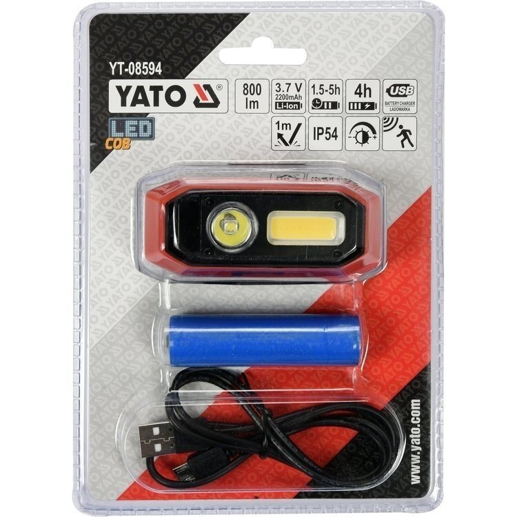 Lempa dedama ant galvos | lygus žibinto reguliavimas / judesio daviklis | 800LM AKU OSRAM LED (YT-08594) 4