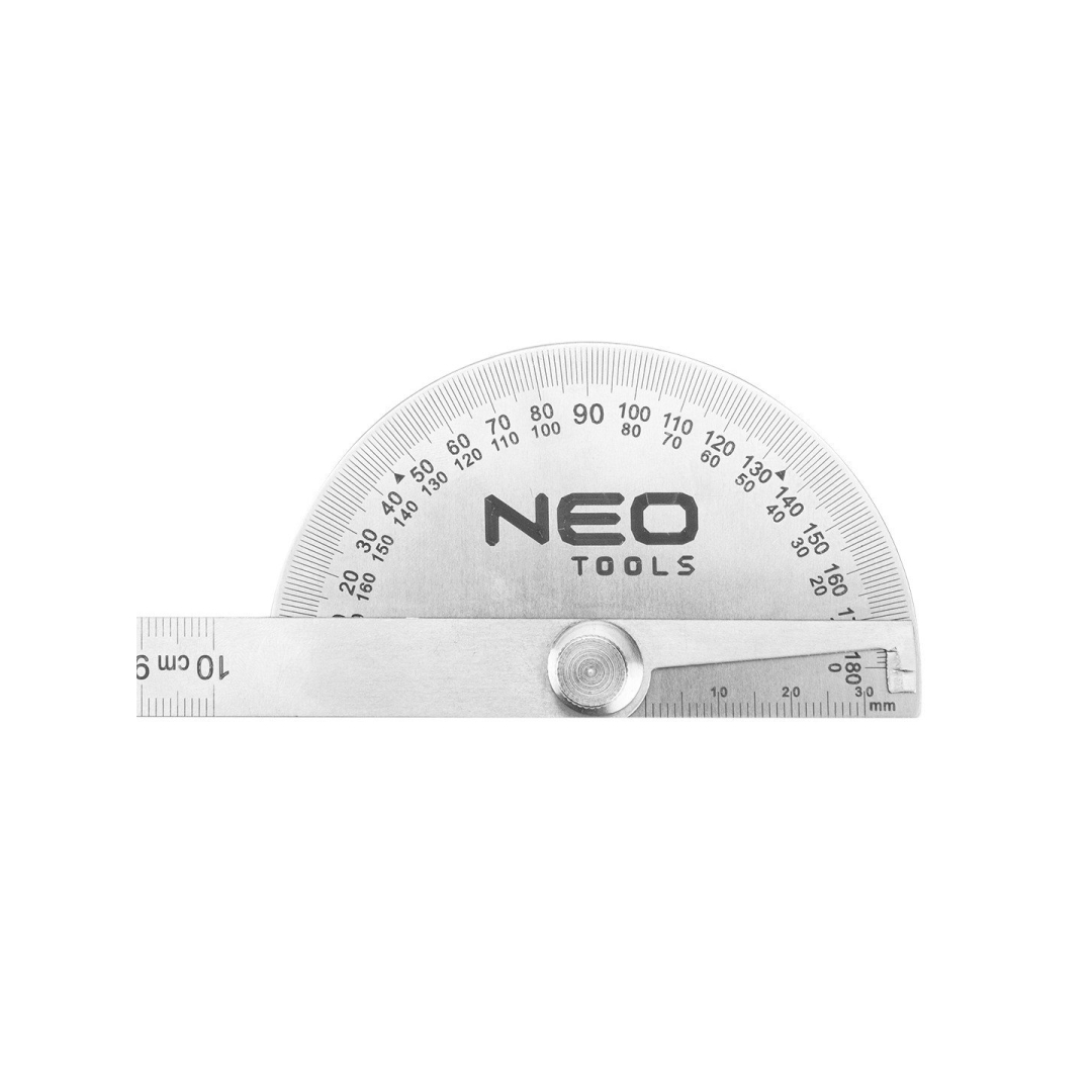 Liniuotė su kampainiu NEO, 10 cm, 180° 2 Liniuotė su kampainiu NEO, 10 cm, 180° 2