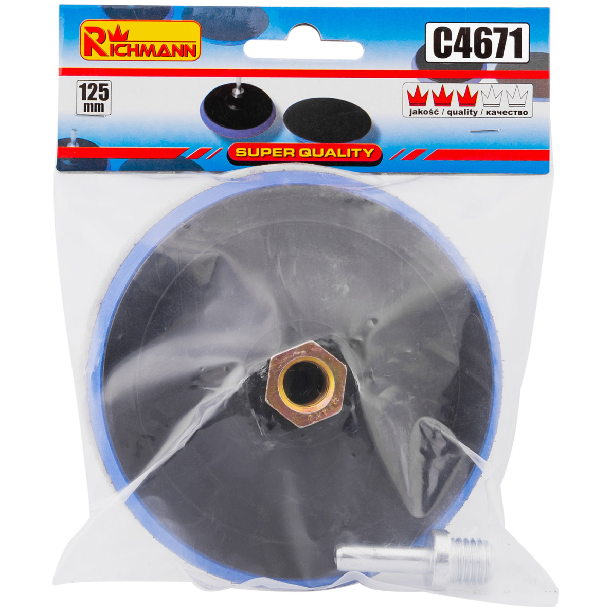 Lipnus šlif. padas Ø125 M14 su 8 mm. koteliu komplekte 4 Lipnus šlif. padas Ø125 M14 su 8 mm. koteliu komplekte 4