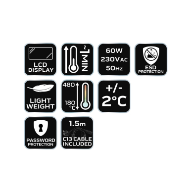 Litavimo stotelė SL1 , 60 W, 180-480 °C 8
