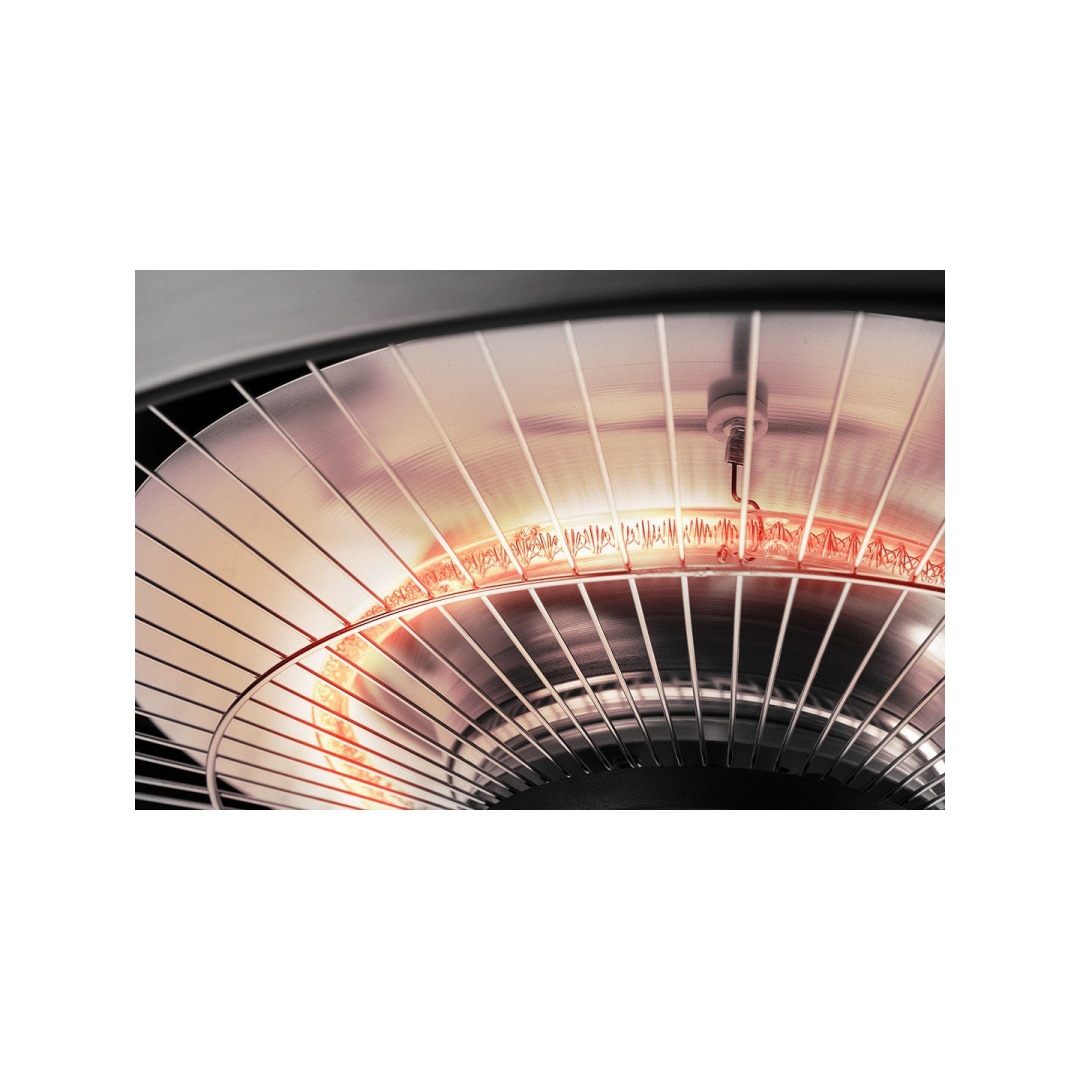 Lubinis šildytuvas 2000 W, aliuminis, su nuotolinio valdymo pulteliu, jungiklis, halogeninės lempos kaitinimo elementas 3 Lubinis šildytuvas 2000 W, aliuminis, su nuotolinio valdymo pulteliu, jungiklis, halogeninės lempos kaitinimo elementas 3