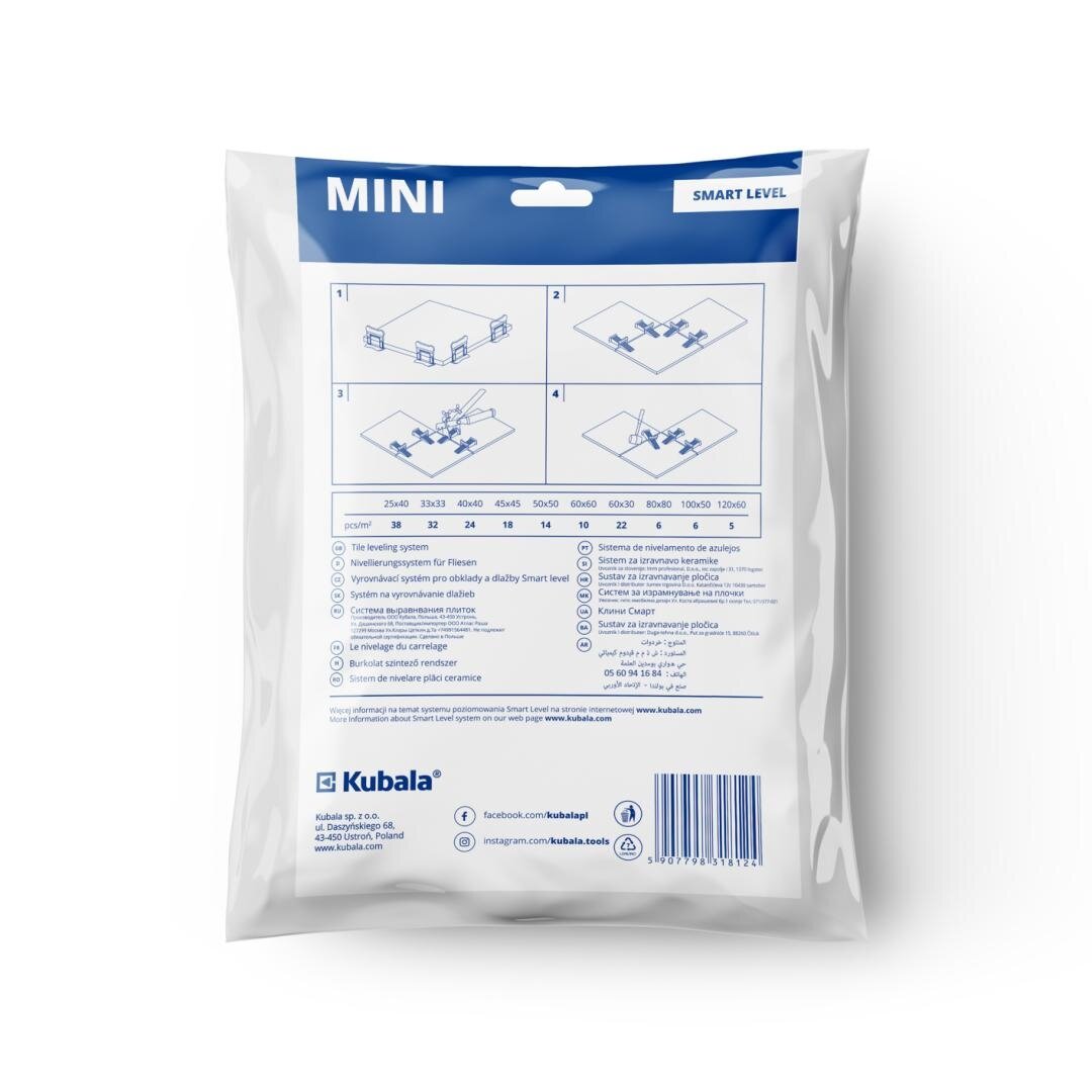 Lyginimo sistema Kubala mini, 1mm. 100 vnt. 2 Lyginimo sistema Kubala mini, 1mm. 100 vnt. 2