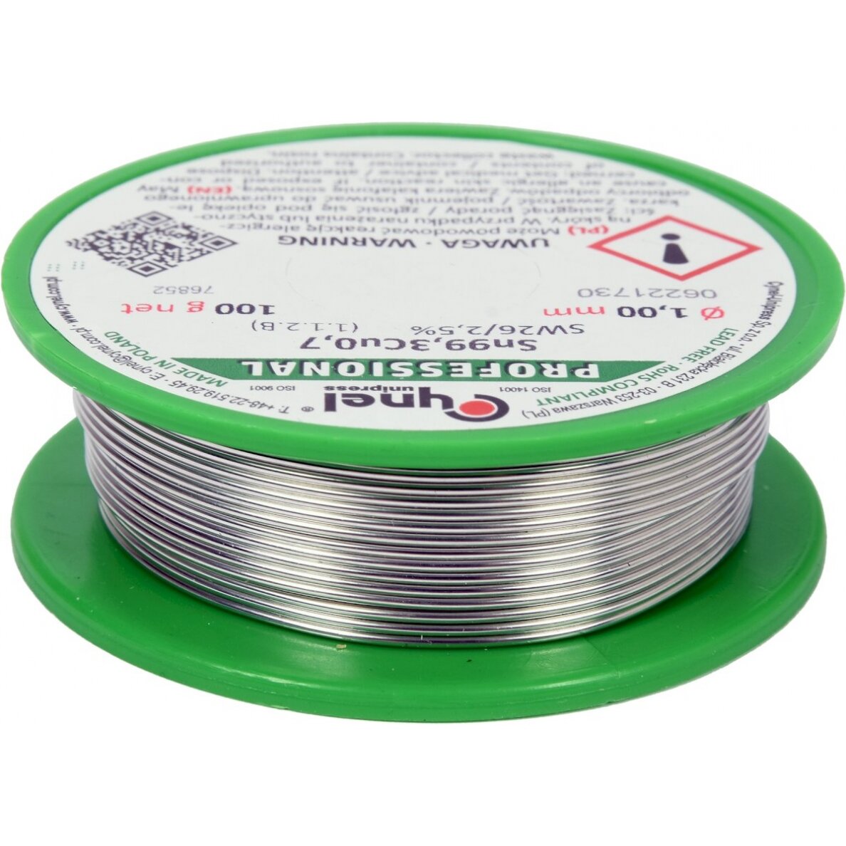 Lydmetalis be švino | Ø 1.0 mm | 100g (76852)