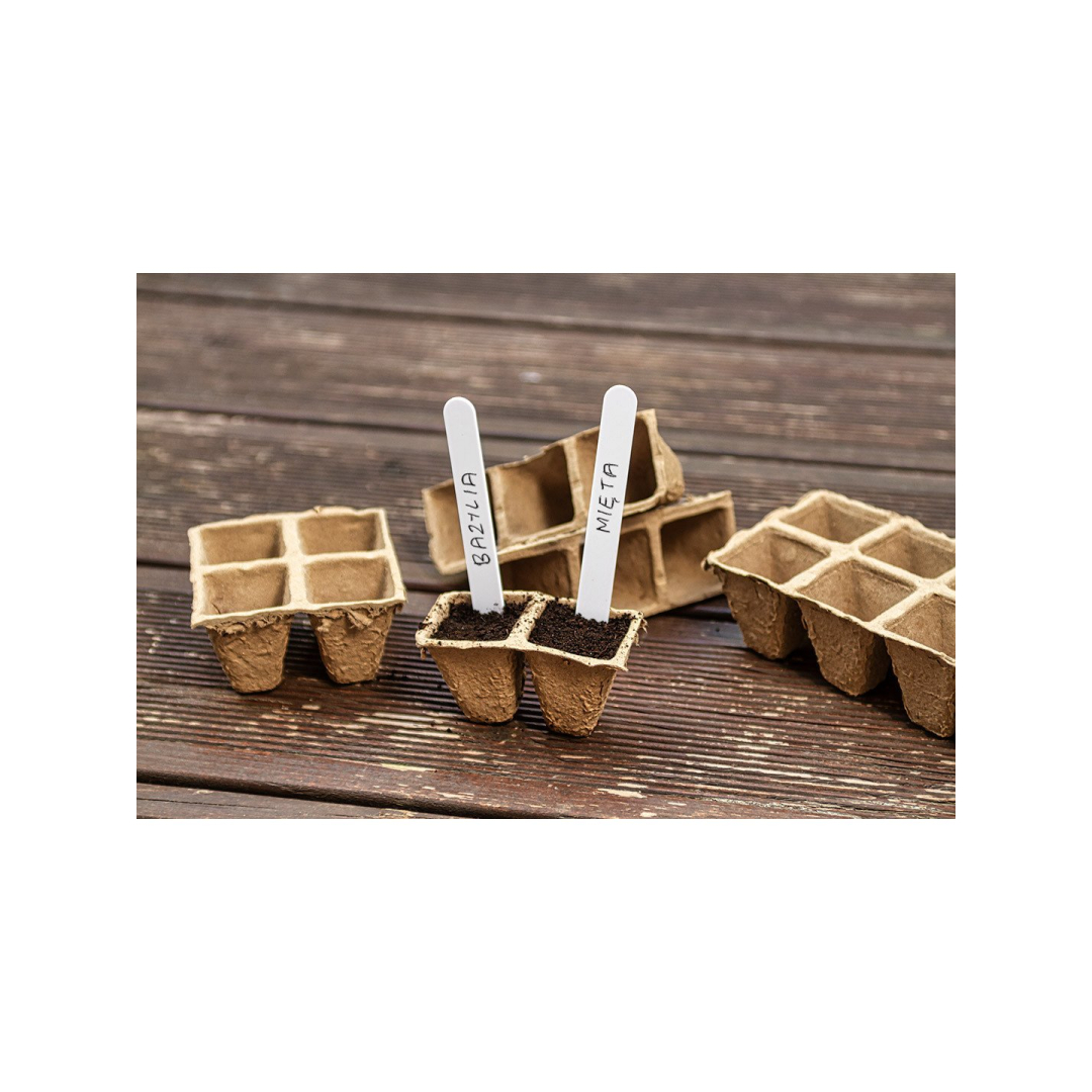 Mažos durpių sodinimo mašinos (2x5 skylės) 22 x 8,5 x 5,5 cm, 10 vnt. 1 Mažos durpių sodinimo mašinos (2x5 skylės) 22 x 8,5 x 5,5 cm, 10 vnt. 1