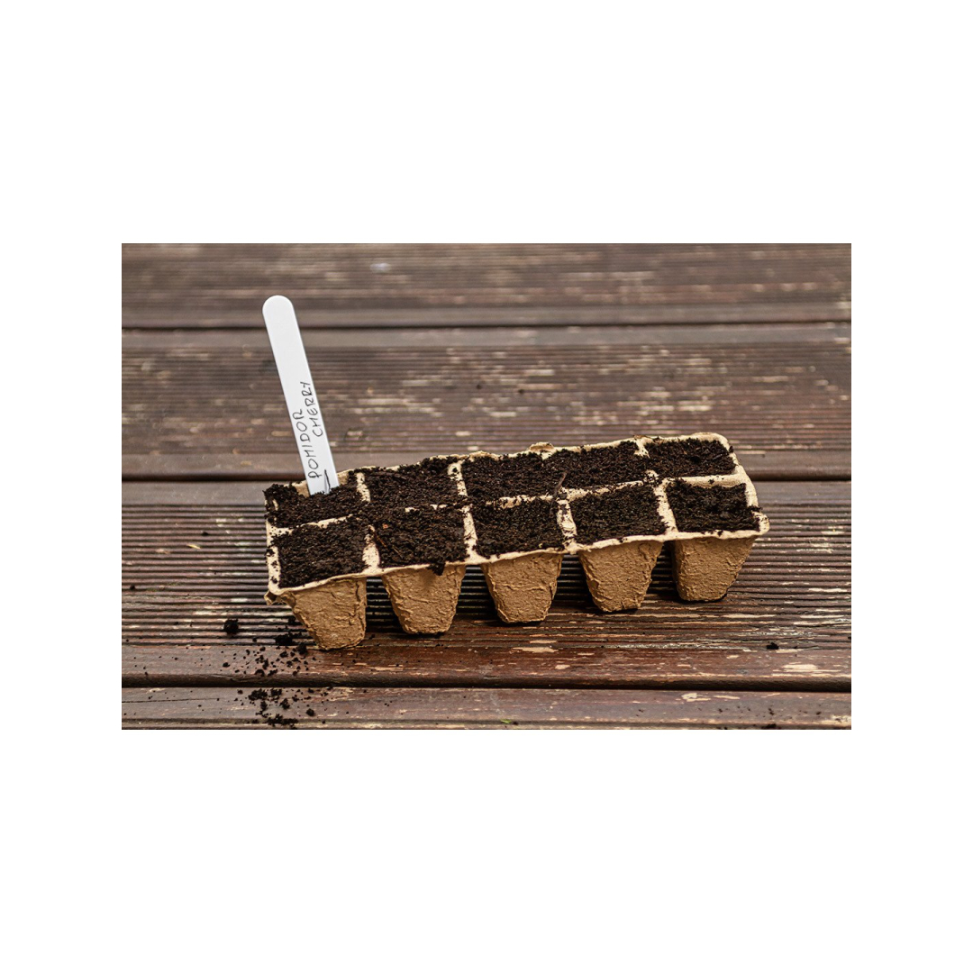 Mažos durpių sodinimo mašinos (2x5 skylės) 22 x 8,5 x 5,5 cm, 10 vnt. 2