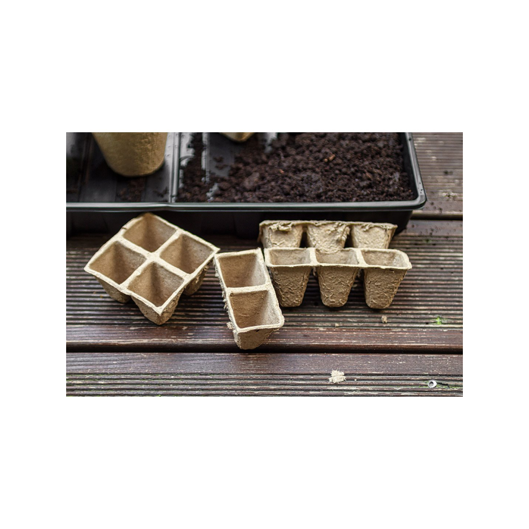 Mažos durpių sodinimo mašinos (2x5 skylės) 22 x 8,5 x 5,5 cm, 10 vnt. 4