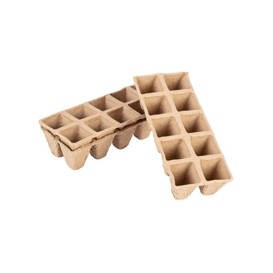 Mažos durpių sodinimo mašinos (2x5 skylės) 22 x 8,5 x 5,5 cm, 10 vnt. Mažos durpių sodinimo mašinos (2x5 skylės) 22 x 8,5 x 5,5 cm, 10 vnt.