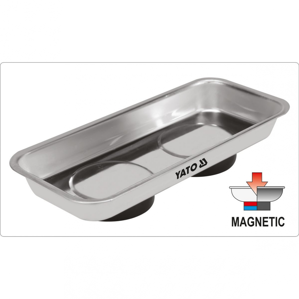 Magnetinė lėkštelė Yato, 152 x 68 x 16 mm 2 Magnetinė lėkštelė Yato, 152 x 68 x 16 mm 2